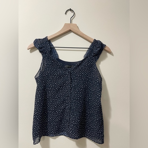 J. Crew Navy & White Polka Dot Skirt & Blouse Set Size XXS - Picture 10 of 15